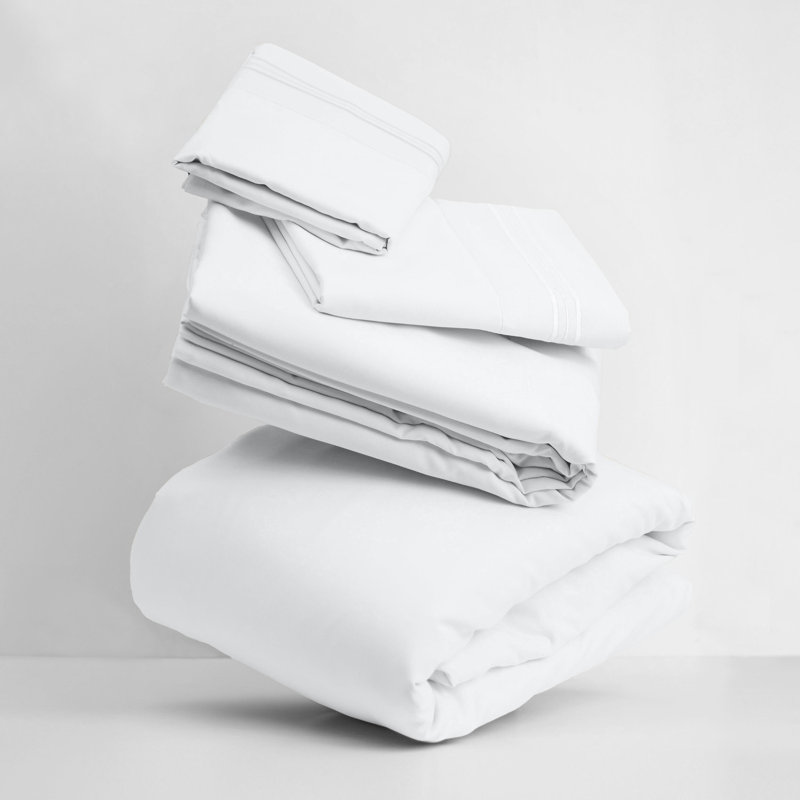 Mellanni 1800 Bed Sheets Split King Terracotta, Split King Sheet Set, Terracotta