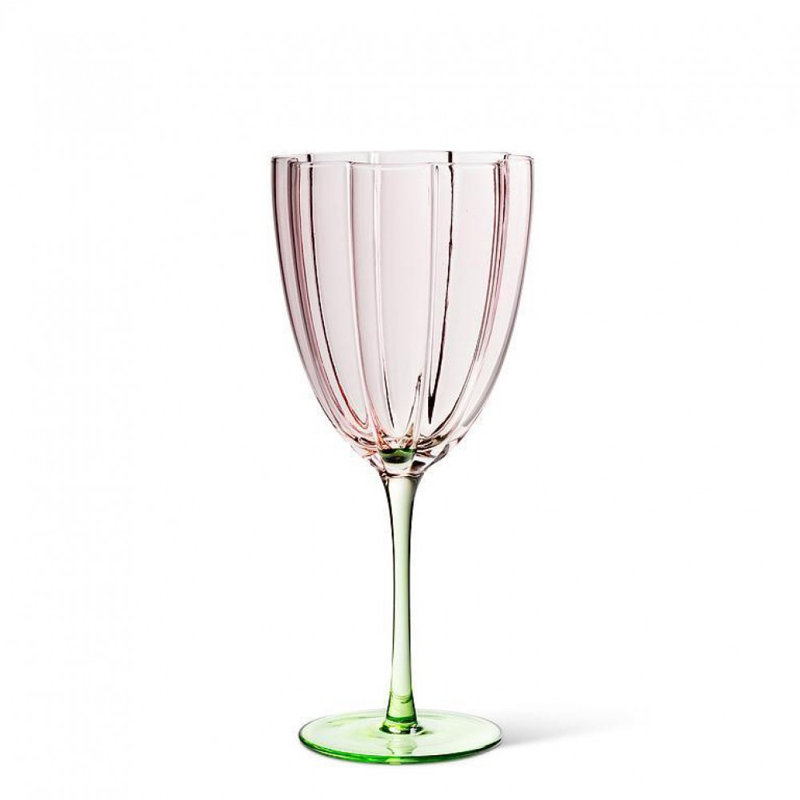 Flower Look Stemmed Wine Glass