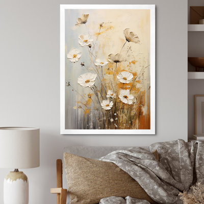 Beige Wildflowers Breeze I sur toile