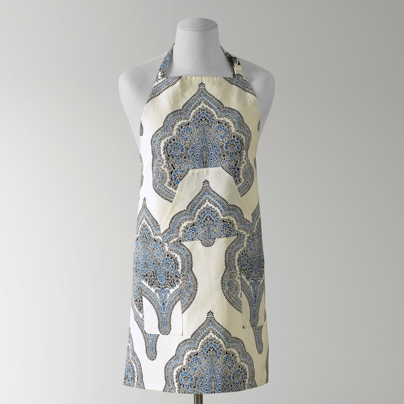 Printed Cotton Kitchen Apron with Pockets Adjustable