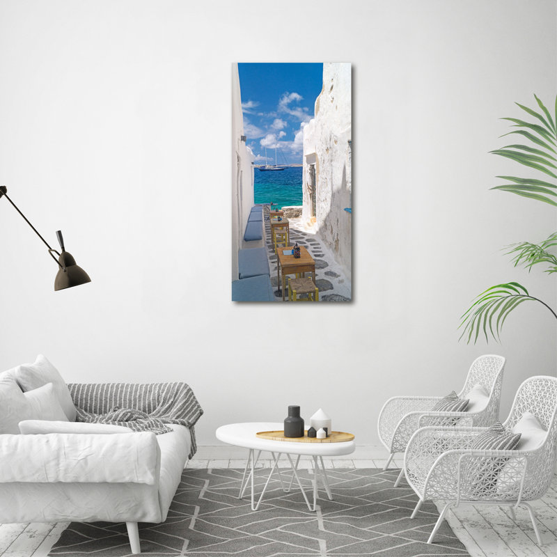 Greek Streets - Wrapped Canvas Print