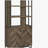 Rustic Oak Herringbone 2-Door Bookcase