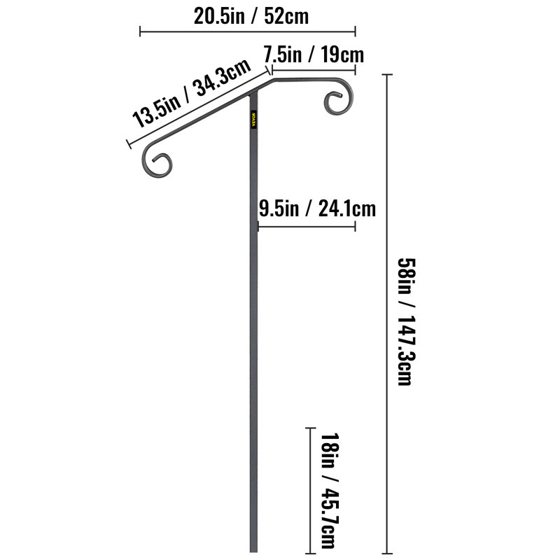 Handrail Double Step, Gray