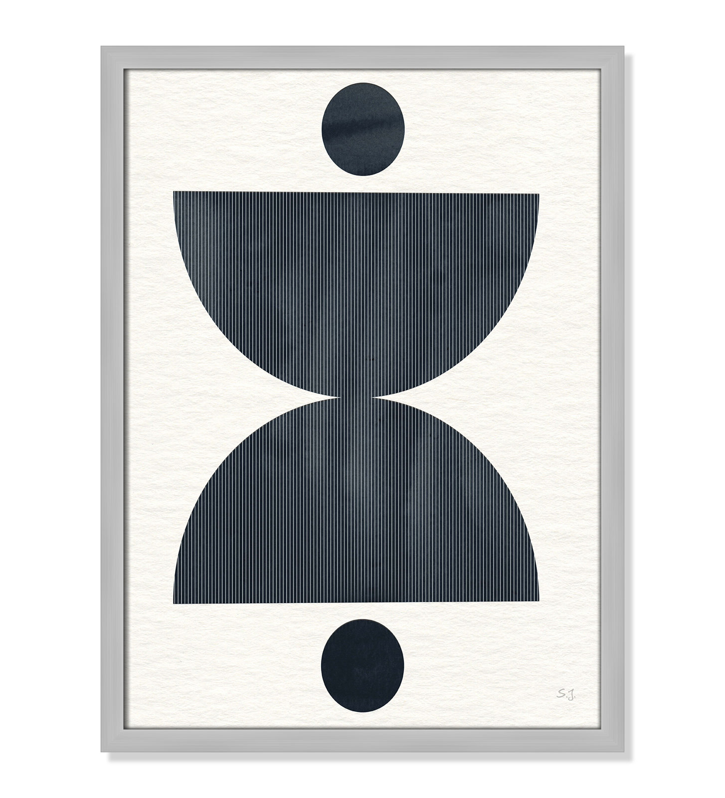 Eclipse II Print by Susan Jill, Matte Silver Framed, 23" H x 17" W x 0.75" D