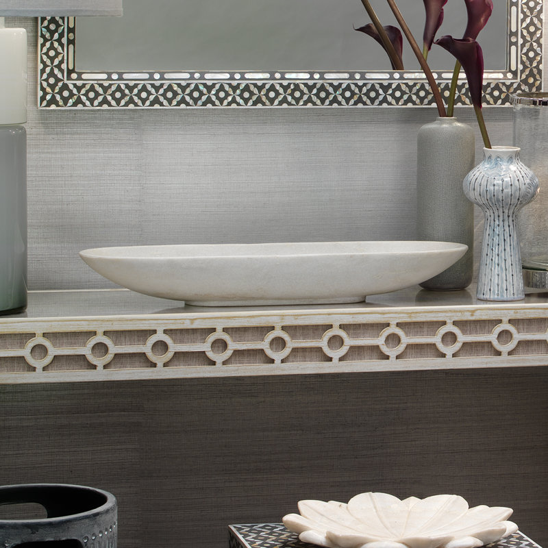 Handmade Marble Decorative Bowl, White