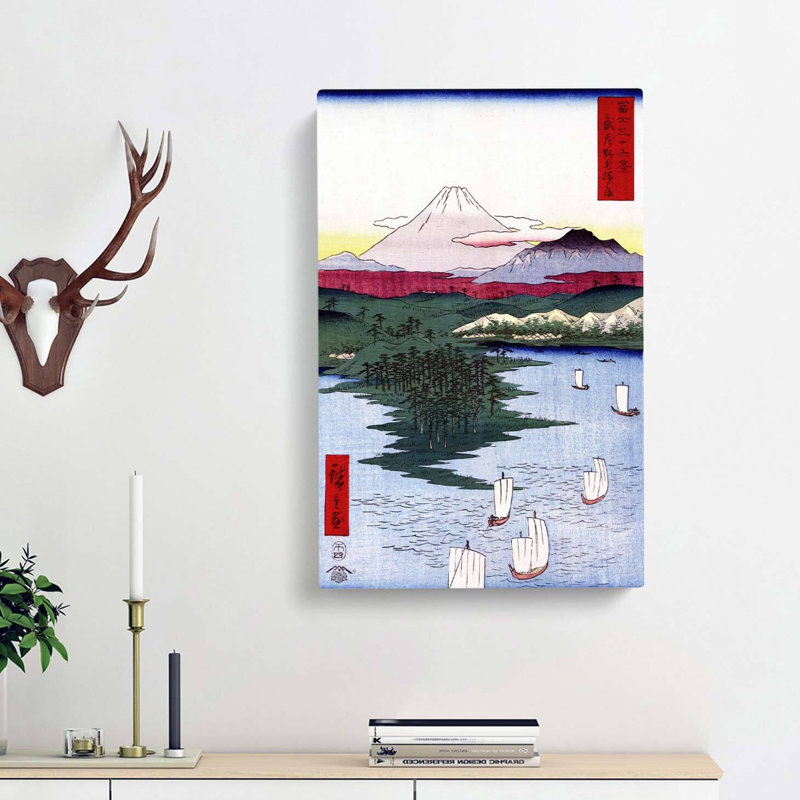 Noge and Yokohama by Utagawa Hiroshige - Wrapped Canvas, 50cm H x 35cm W x 3cm D