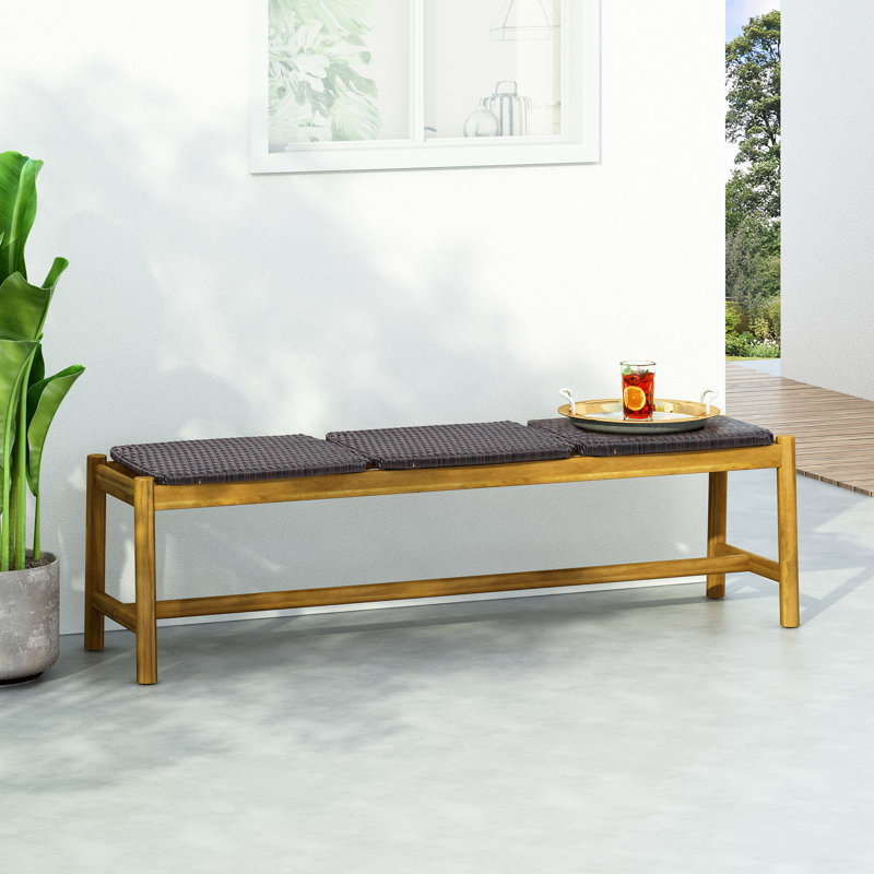 Banc d'extérieur 3 places 61,5 po x 16,25 po x 17,75 po