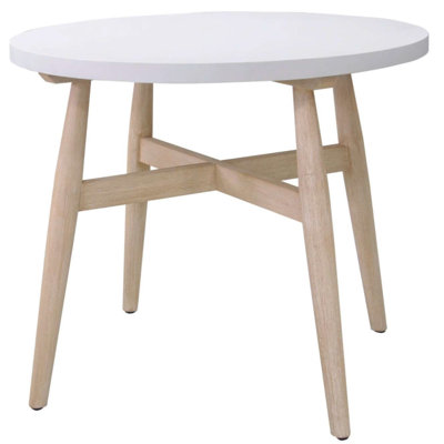 Antique Wash and Ivory Composite Bistro Table