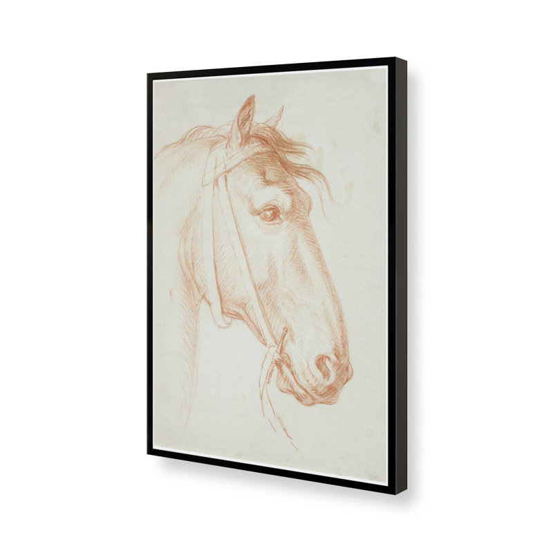 «Horses Head» par Alexander Laureus, reproduction d'art sur toile, H 24 po x l 18 po, Noir