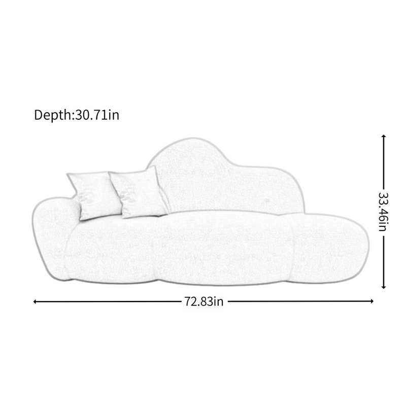 Modern Simple Cream Style Sofa, Pink