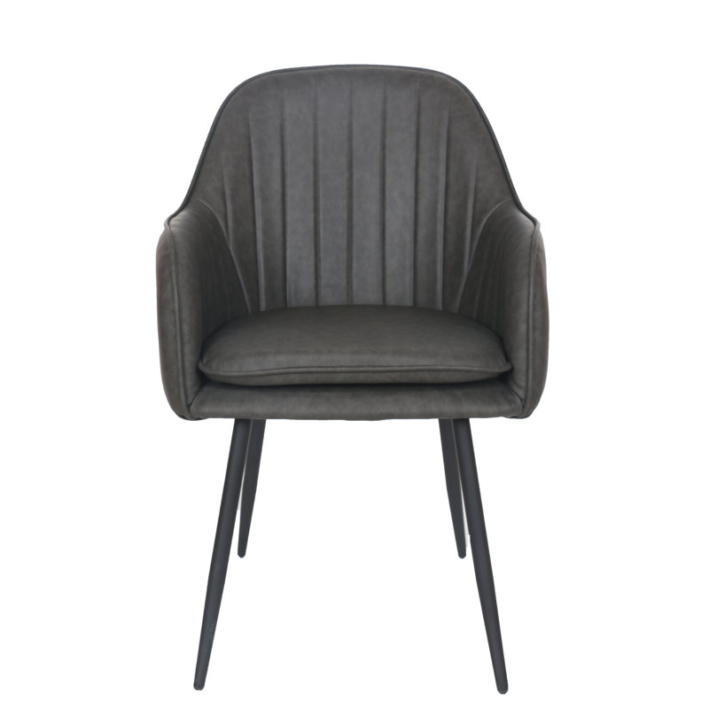 Fauteuil rembourré, Gris foncé