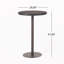 Table de bar d'extérieur ronde en rotin de polyéthylène de 26 po, Multibrown