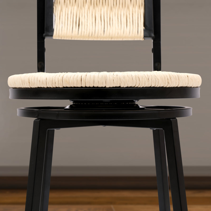 Tabouret de comptoir pivotant 26,7 po, Blanc crémeux