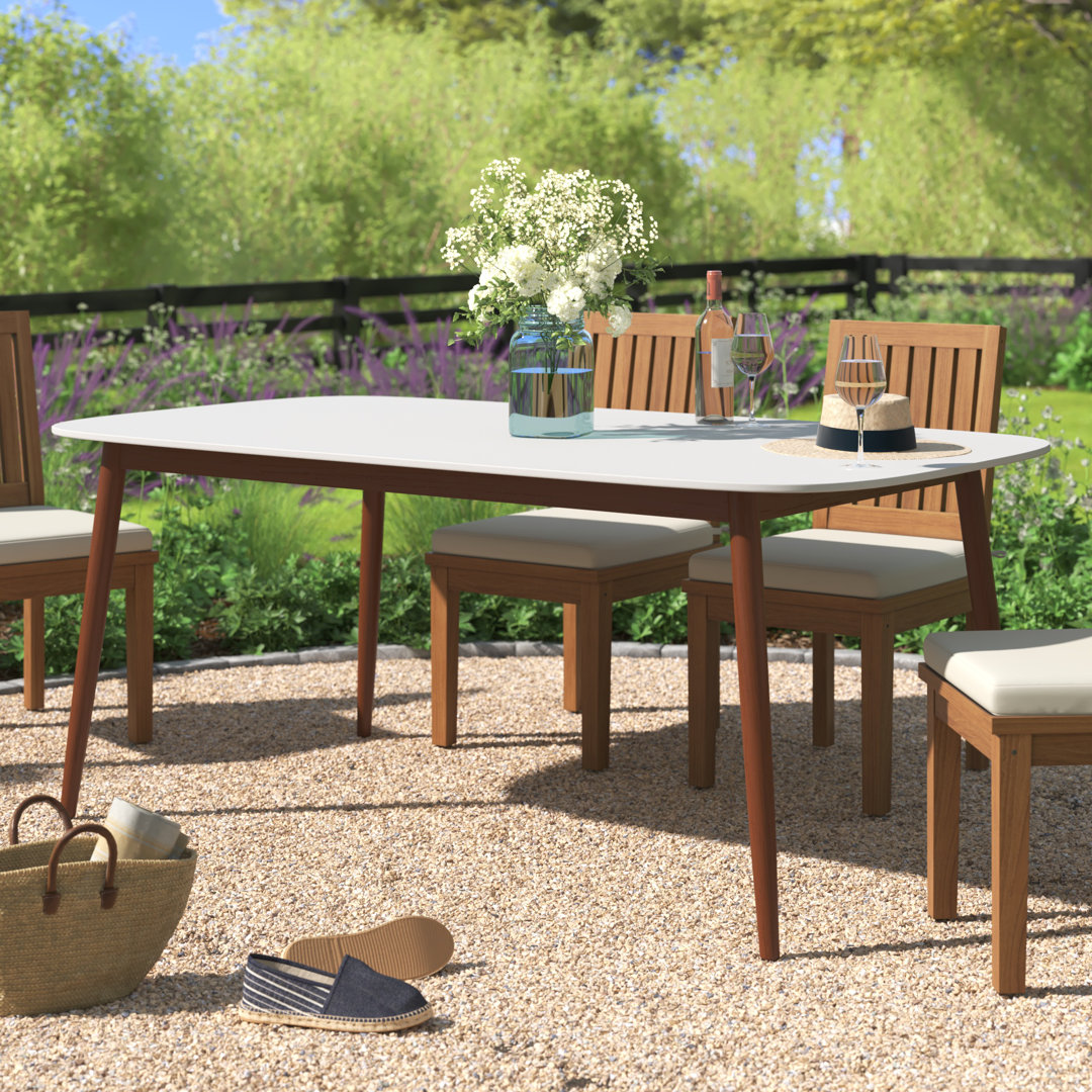 Alyisa Rectangular Outdoor Dining Table , 75.8'' in. W 42.4'' in. D Lark Manor™ 
