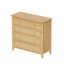 Buffet à 4 tiroirs en bois naturel - Console moderne en rotin pour la maison-1817172563