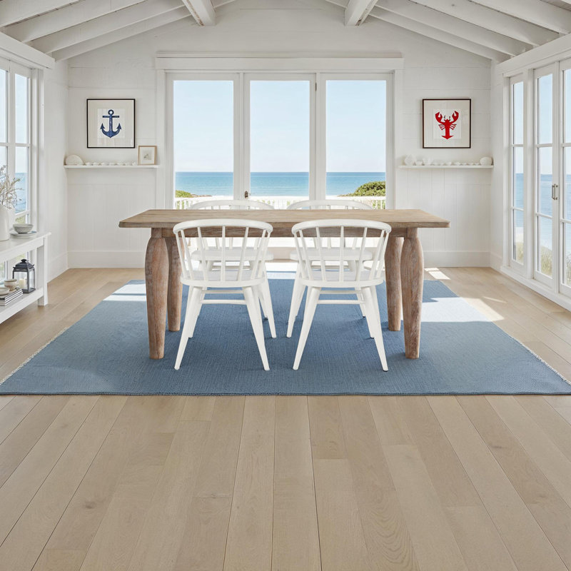Crumbley Solid Wood Dining Set With Classic Spindle Chairs, 5 Pieces: Table, 4 Chairs, White