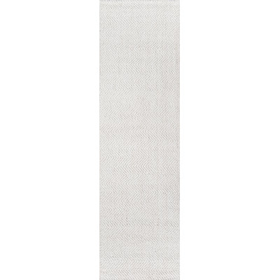Tapis rayé à tissage plat fabriqué à la main ivoire Stevensen