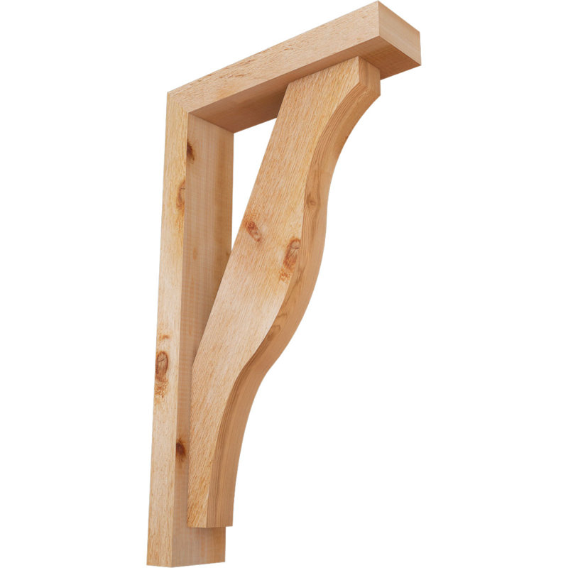 Support Funston Block avec support décalé, 28 x 16, Cèdre rouge occidental de l 4 po (scié brut)