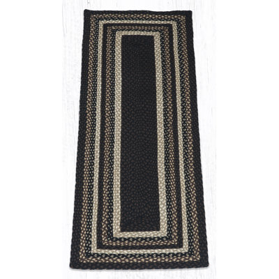  Mocha/Frappuccino Oblong Braided Rug Handwoven Jute