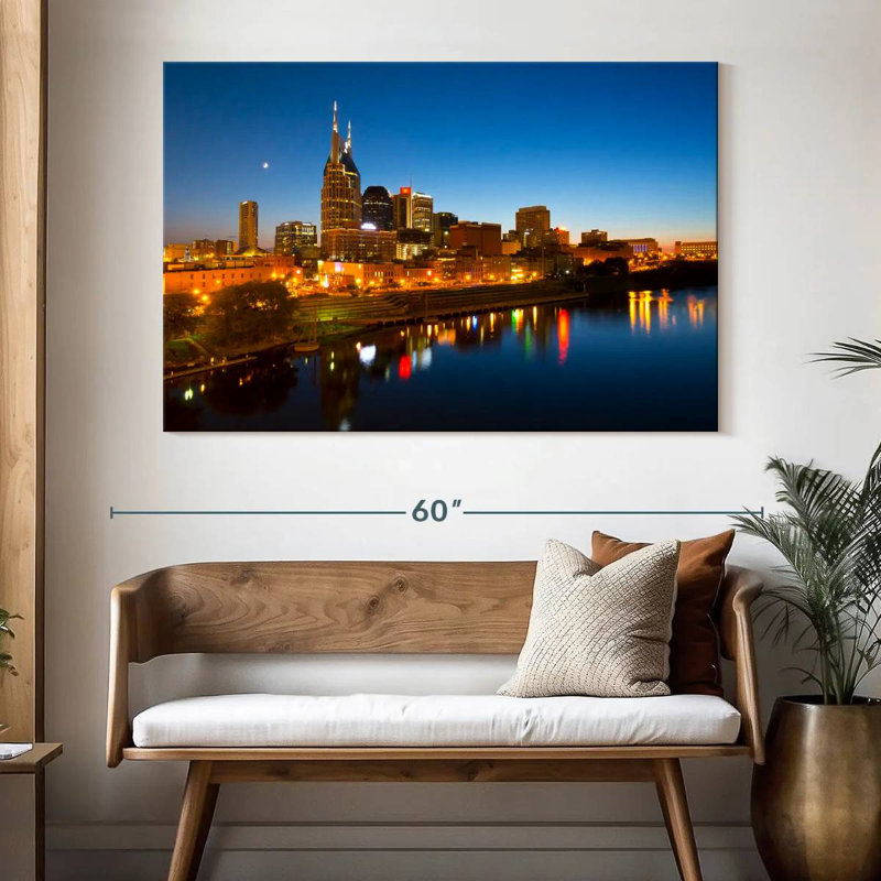 Vue sur la ville de Nicci Nashville, H 34 po x l 51 po
