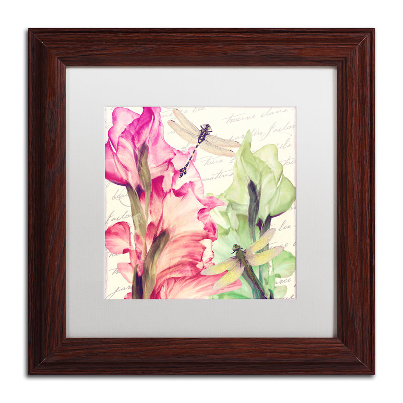 Jadaya «Dragonfly Morning II», impression encadrée, H 11 po x l 14 po x P 0,5 po, Blanc