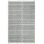 Tapis gris / ivoire en laine tissé à plat à la main à motif géométrique-1013948782