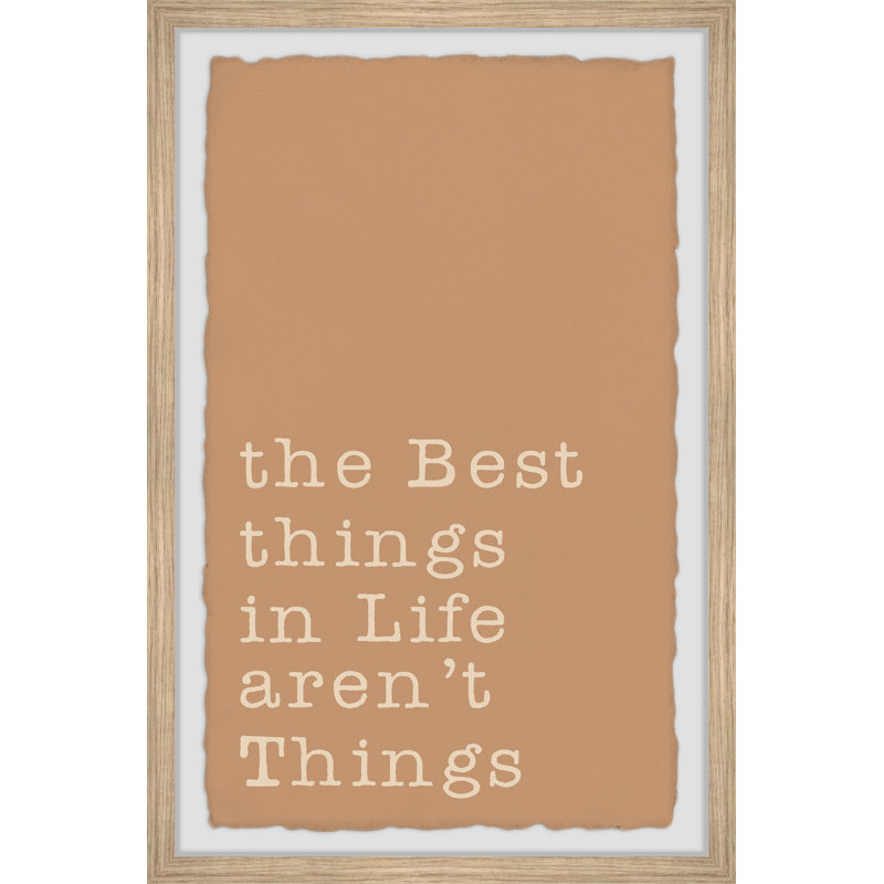 Best Things In Life by Marmont Hill - Single Picture Frame Painting, 61cm H x 41cm W x 3.81cm D