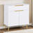 White Console Table with Storage Drawer, Entryway Table with Cabinet