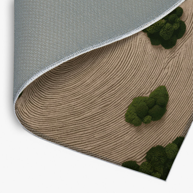 Tapis d'intérieur et d'extérieur brun Botanical, Rectangle 4pi x 6 pi