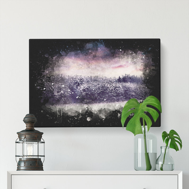 Purple Sky At Winter - Wrapped Canvas, 40cm H x 60cm W x 3cm D