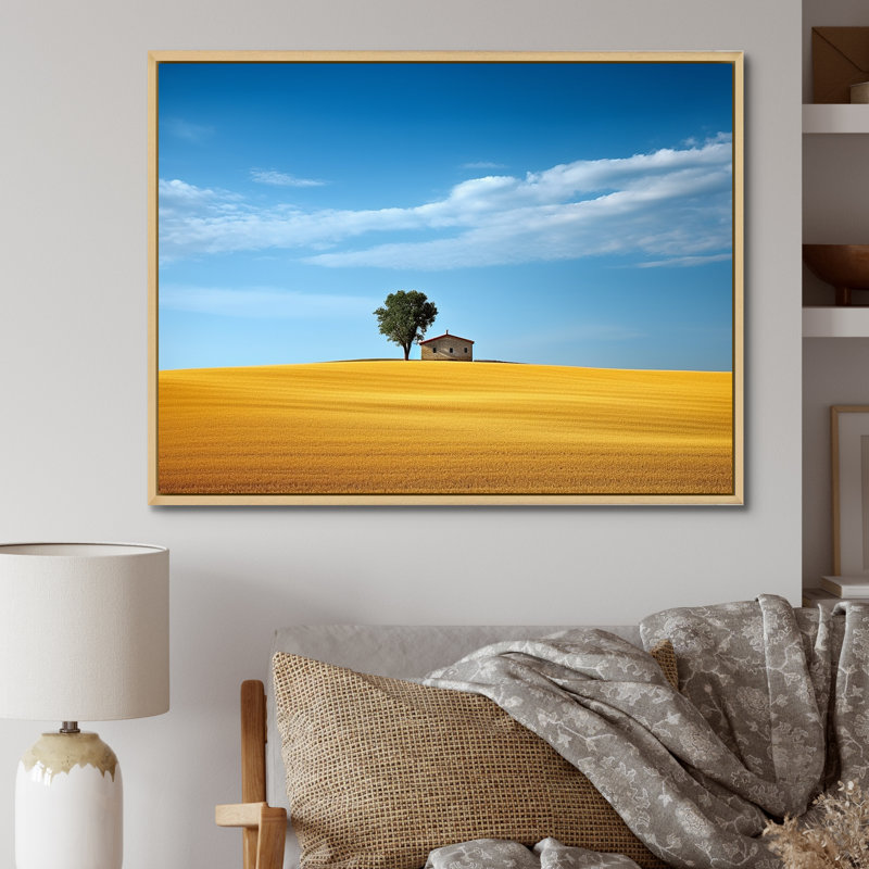 Minimalisme, campagne II, impression sur toile, H 34 po x l 44 po x P 1,5 po, Cadre naturel flottant