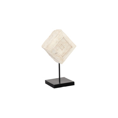 Bloc de bois érodé sur support