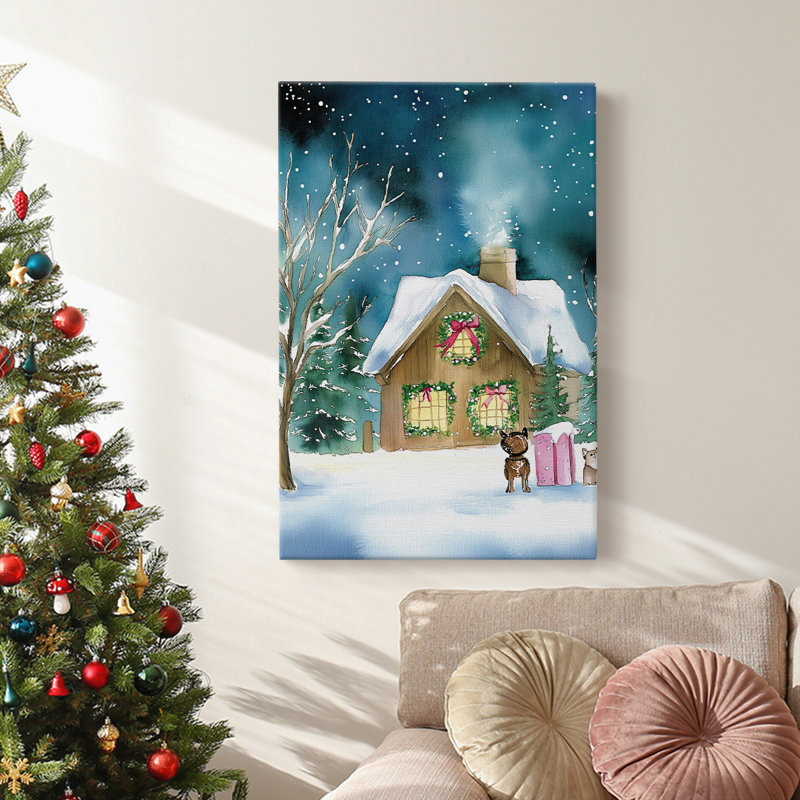 Art des Fêtes de Noël - Toile tendue avec châssis DCCLXVII, H 48 po x l 32 po