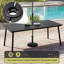 Ensemble de salle à manger pour 6 personnes 82,48 po LX40,55 po avec structure en aluminium, trou pour parasol et chaises sans accoudoirs-237878812-236840424