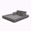 Lit pour chien humain, canapé-lit paresseux, canapé-lit pliable multifonctionnel 78,7 po, canapé-lit rembourré en mousse 3-en-1 pour salon, lit d'invité, salle de jeux-22819