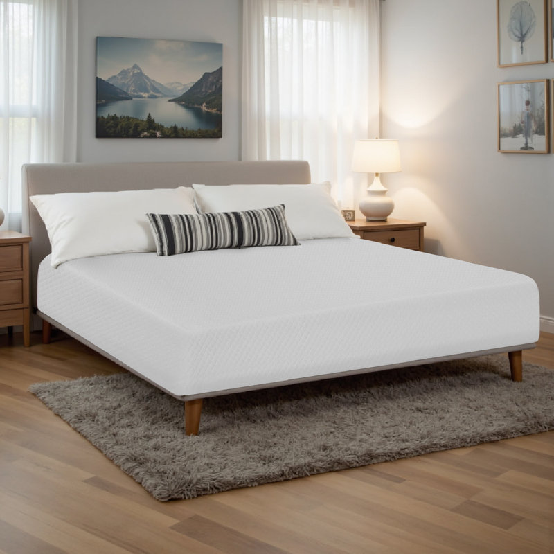 Matelas en mousse viscoélastique gélifiée de 8 pouces, matelas mi-ferme en boîte, soulagement de la pression et sommeil réparateur, matelas de lit en mousse de soutien pour très grand lit