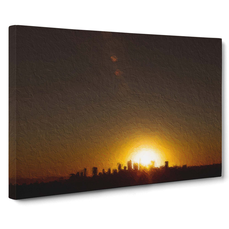 Sunset over the City - Wrapped Canvas, 35cm H x 50cm W x 3cm D