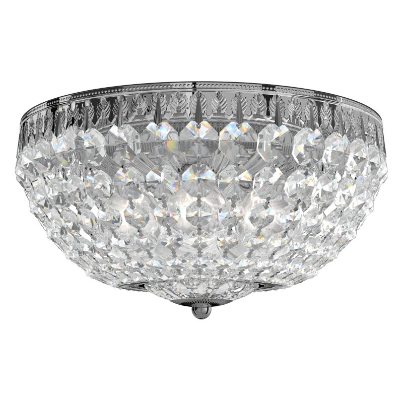 Petit Flush Mount, 6.5" H x 12" W x 12" D, Heirloom Bronze/Clear