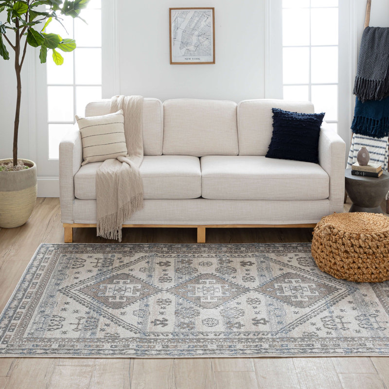 Tapis gris Edwin, Rectangle 7 pi 10 po x 10 pi