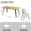 Ensemble de salle à manger moderne 5 pièces avec table à bords ondulés sculptés pour 4 à 6 personnes-955554765-955554764