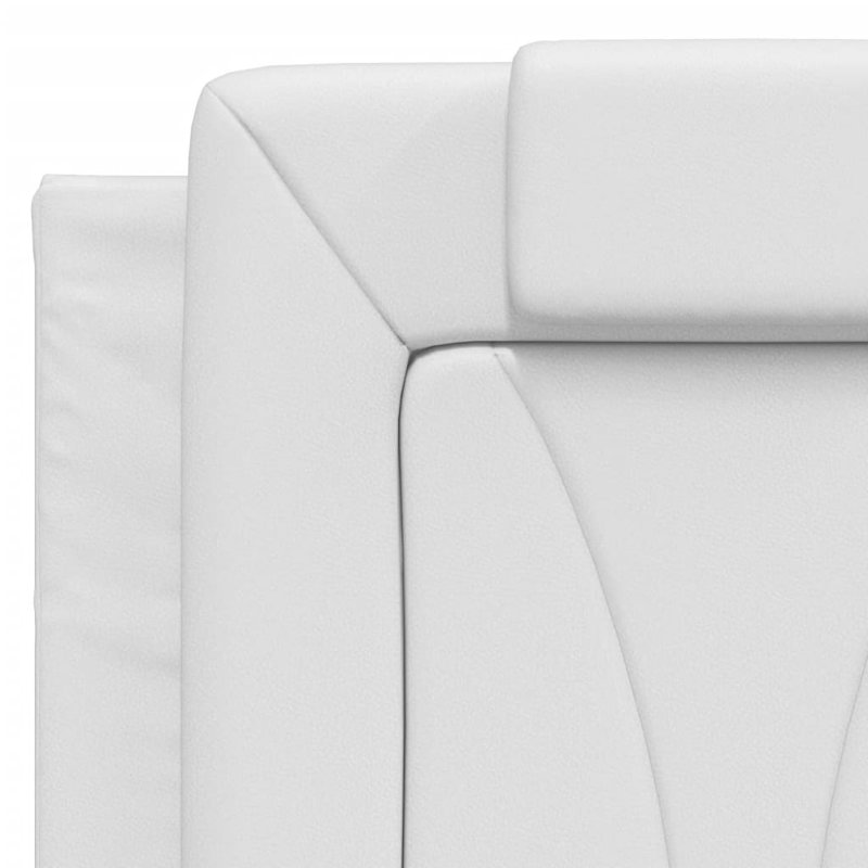 Base de lit vidaXL Viana sans matelas blanc 137 x 190 cm, Lit double, Blanc