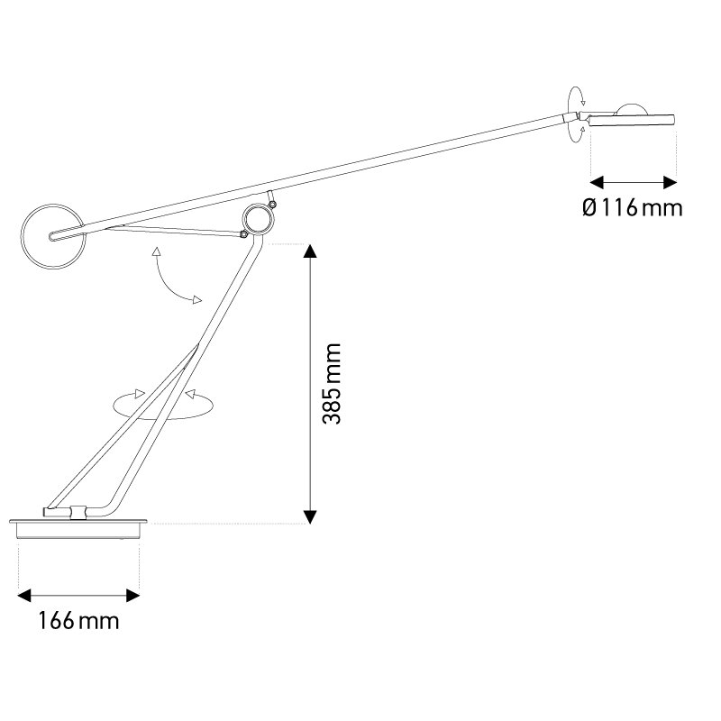 Aaro Adjustable Metal Desk Lamp