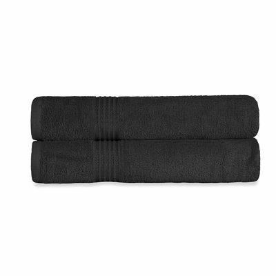 LuxWeave Egyptian-Like Cotton Oversized Bath Sheet Set - Premium Large Towels for Adults & Kids, Perfect for Bath, Shower, Spa, Gym, Guest Bathroom, Airbnb Essentials - Black