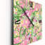 Horloge murale Fleurs avec flamant III-1299590206