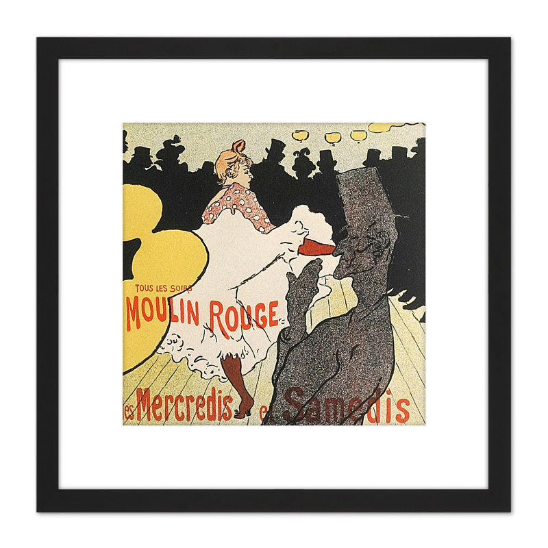 Toulouse-Lautrec Dancer La Goulue Cabaret Advert by Henri De Toulouse-Lautrec - Single Picture Frame Painting