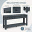 Console en bois avec tiroirs et tablette inférieure Ameah-1359213083