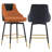 Full Back Upholstered Counter Stool With Metal Frame-992692667