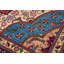 Tapis rouge rétro en laine noué à la main Tabriz Ricky - 9 pi 10 po x 13 pi 1 po
