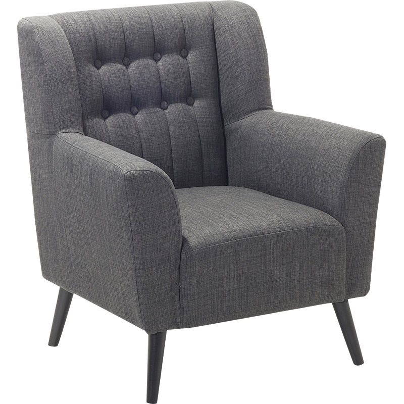 Tardif Upholstered Armchair, Dark Grey