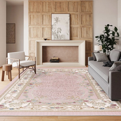 Luxurious 3D Printed Woven Carpet, 55.1 x 86.6 inches | 100% Polyester, Antibacterial, Machine Washable | Non-Slip PVC Felt Dot Underside, 0.3 in Pile Height | Perfect for Living Room, Bedroom & Home Decor